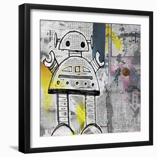 Girly Grunge Robot-Roseanne Jones-Framed Giclee Print