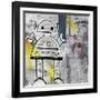 Girly Grunge Robot-Roseanne Jones-Framed Giclee Print