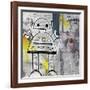 Girly Grunge Robot-Roseanne Jones-Framed Giclee Print