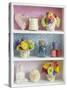 Girly Trinkets on Shelves-Tom Quartermaine-Stretched Canvas