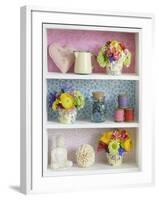 Girly Trinkets on Shelves-Tom Quartermaine-Framed Giclee Print