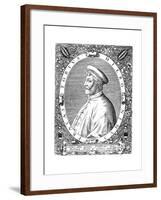 Girolamo Frascatoro, Italian Physician, Poet and Astronomer, Late 16th Century-Theodor de Bry-Framed Giclee Print