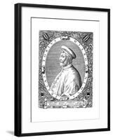 Girolamo Frascatoro, Italian Physician, Poet and Astronomer, Late 16th Century-Theodor de Bry-Framed Giclee Print