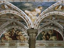 Rape of Ganymede and Putti, Mosaic Niches and Statues-Girolamo Romanino-Giclee Print