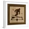 Girouette Skieur-Thierry Verger-Framed Art Print