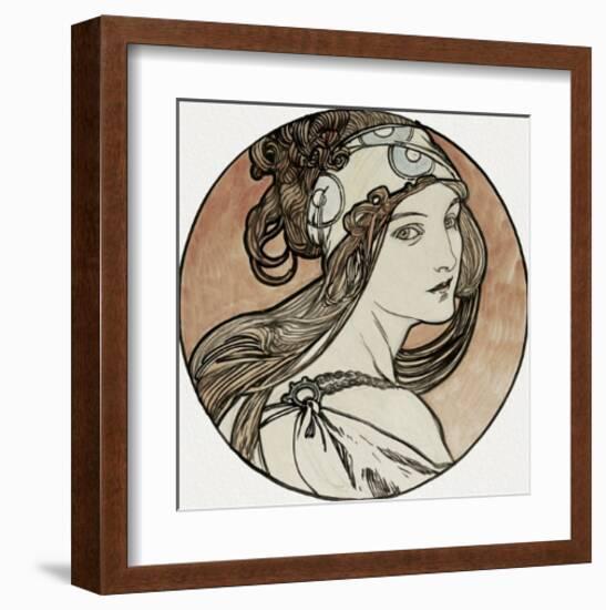 Giselle-Alphonse Mucha-Framed Art Print