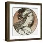 Giselle-Alphonse Mucha-Framed Art Print