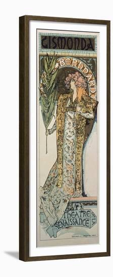 Gismonda, the First Poster by Mucha for Sarah Bernhard and the Théatre De La Renaissance, 1894-Alphonse Mucha-Framed Premium Giclee Print