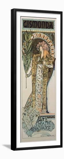 Gismonda, the First Poster by Mucha for Sarah Bernhard and the Théatre De La Renaissance, 1894-Alphonse Mucha-Framed Premium Giclee Print