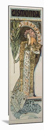 Gismonda, the First Poster by Mucha for Sarah Bernhard and the Théatre De La Renaissance, 1894-Alphonse Mucha-Mounted Premium Giclee Print