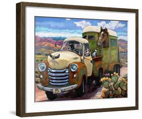 Git Along Lil Dogies-CR Townsend-Framed Art Print