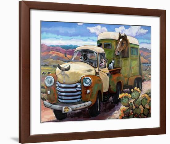 Git Along Lil Dogies-CR Townsend-Framed Art Print