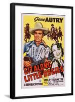 Git Along Little Doggies-null-Framed Art Print