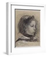 Giulia Bellelli, étude pour La famille Bellelli-Edgar Degas-Framed Giclee Print