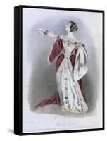 Giulia Grisi (1811-69) as Anna in 'Anna Bolena', from 'Recollections of the Italian Opera',…-Alfred-edward Chalon-Framed Stretched Canvas