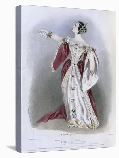 Giulia Grisi (1811-69) as Anna in 'Anna Bolena', from 'Recollections of the Italian Opera',…-Alfred-edward Chalon-Stretched Canvas