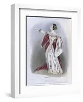 Giulia Grisi (1811-69) as Anna in 'Anna Bolena', from 'Recollections of the Italian Opera',…-Alfred-edward Chalon-Framed Giclee Print