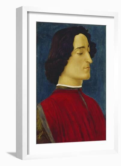 Giuliano De' Medici (1453-1478), about 1478-Sandro Botticelli-Framed Giclee Print