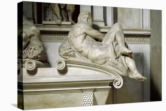 Giuliano De Medici, by Michelangelo-null-Stretched Canvas