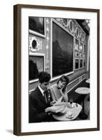 Giulio Bosetti and Lydia Alfonsi at the Antico Caffè Greco in Rome-null-Framed Photographic Print