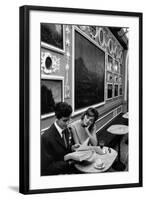 Giulio Bosetti and Lydia Alfonsi at the Antico Caffè Greco in Rome-null-Framed Photographic Print