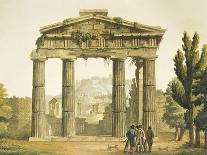 Monument of Lisicrate and the Wind Tower in Athens, 1827-Giulio Ferrario-Giclee Print