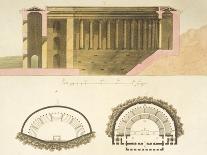 Plan of Greek Theater in Athens, 1827-Giulio Ferrario-Giclee Print