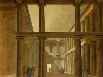 Temple of Minerva and its Plan, 1827-Giulio Ferrario-Giclee Print