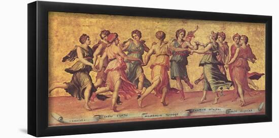 Giulio Romano (Dance Apollo with the Muses) Art Poster Print-null-Framed Poster