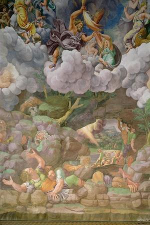 Olympus and Zeus Destroying the Rebellious Giants, Walls of the Sala Dei Giganti, 1530-32