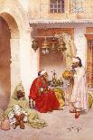 Arabs Playing Backgammon in an Interior-Giulio Rosati-Framed Giclee Print