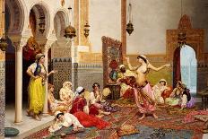 Arabs Playing Backgammon in an Interior-Giulio Rosati-Giclee Print