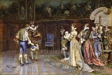 A Presentation of Henri IV of France at the Court of Marguerite Valois, 1887-Giuseppe Aureli-Laminated Giclee Print