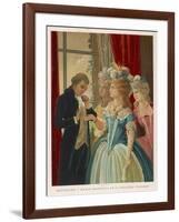 Giuseppe Balsamo Known as Cagliostro Reads the Hand of Marie Antoinette-null-Framed Art Print