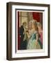 Giuseppe Balsamo Known as Cagliostro Reads the Hand of Marie Antoinette-null-Framed Art Print