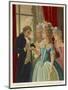 Giuseppe Balsamo Known as Cagliostro Reads the Hand of Marie Antoinette-null-Mounted Art Print
