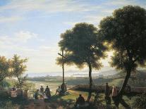 View of Castelgandolfo-Giuseppe Bisi-Stretched Canvas