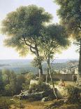 Panorama of Genoa and the Port, 1825-Giuseppe Borsato-Framed Giclee Print