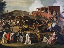 Buffalo Market in Maccarese, Ca 1755-Giuseppe Bottani-Giclee Print