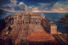 Place D'Armes, Palais Princier (Royal Palace), Monte Carlo, Monaco, in 1732-Giuseppe Bressan-Framed Stretched Canvas