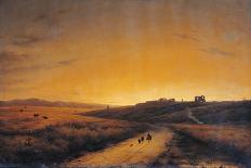 The Dawn Seen From the Countryside Outside Rome-Giuseppe Canella-Framed Giclee Print