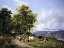 The Dawn Seen From the Countryside Outside Rome-Giuseppe Canella-Giclee Print