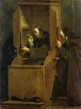 The Confession-Giuseppe Crespi-Framed Stretched Canvas