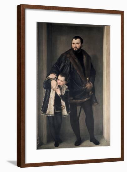 Giuseppe Da Porto and His Son, 16th Century-Paolo Veronese-Framed Giclee Print