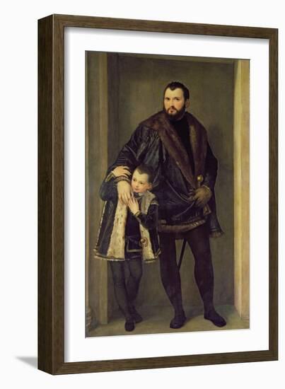 Giuseppe da Porto and his Son Adriano, c.1555-Paolo Veronese-Framed Giclee Print