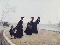 Returning from the Bois De Boulogne, Lady with a Dog, Detail, 1878-Giuseppe De Nittis-Giclee Print