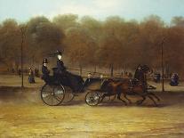 A Lady Driving in Hyde Park-Giuseppe Denittis (Attr to)-Framed Giclee Print