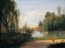 Ducal Park of Colorno with a View of the Pond-Giuseppe Drugman-Framed Art Print