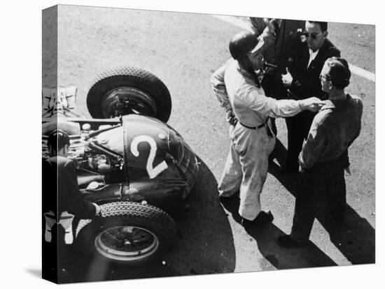 Giuseppe Farina and Alfa Romeo 159, French Grand Prix, Rheims, 1951-null-Stretched Canvas