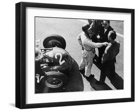 Giuseppe Farina and Alfa Romeo 159, French Grand Prix, Rheims, 1951-null-Framed Premium Photographic Print